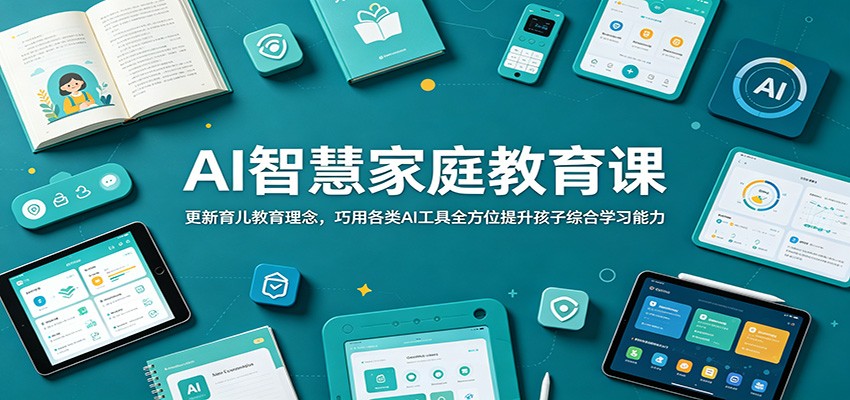 AI智慧家庭教育课：更新育儿教育理念，巧用各类AI工具全方位提升孩子综合学习能力-九九网创