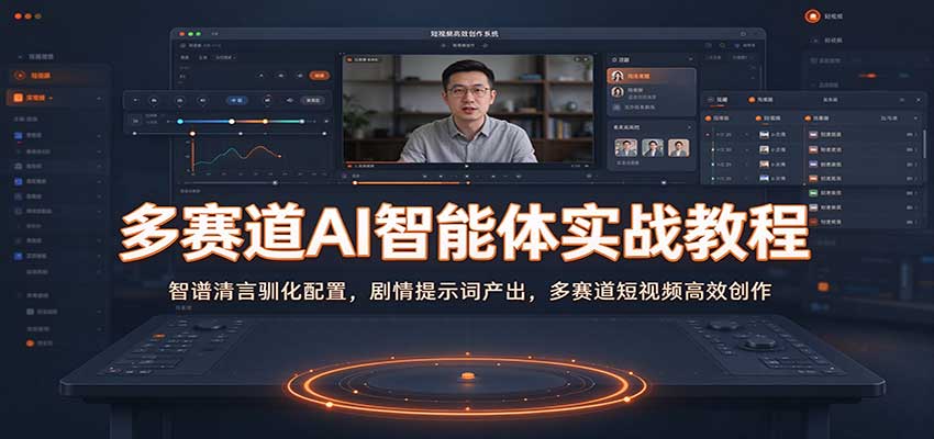 多赛道AI智能体实战教程:智谱清言驯化配置,剧情提示词产出,多赛道短视频高效创作-九九网创