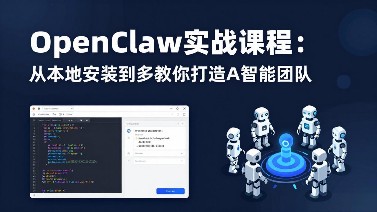 OpenClaw实战课程：从本地安装到多Agent协同，手把手教你打造AI智能团队-九九网创