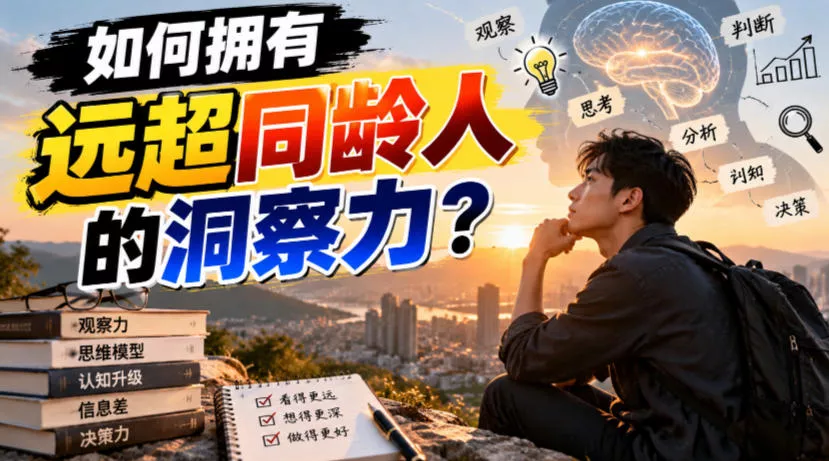 付费文章：如何拥有远超同龄人的洞察力？-九九网创
