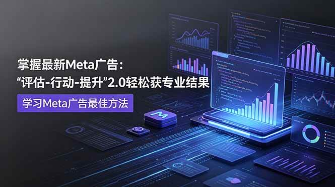 （18972期）掌握最新的Meta广告，通过“评估-行动-提升”2.0版本轻松获得专业级结果。学习目前学习Meta广告的最佳方法-九九网创