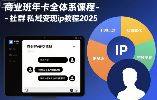 商业班年卡全体系课程-社群私域变现ip教程2025-九九网创