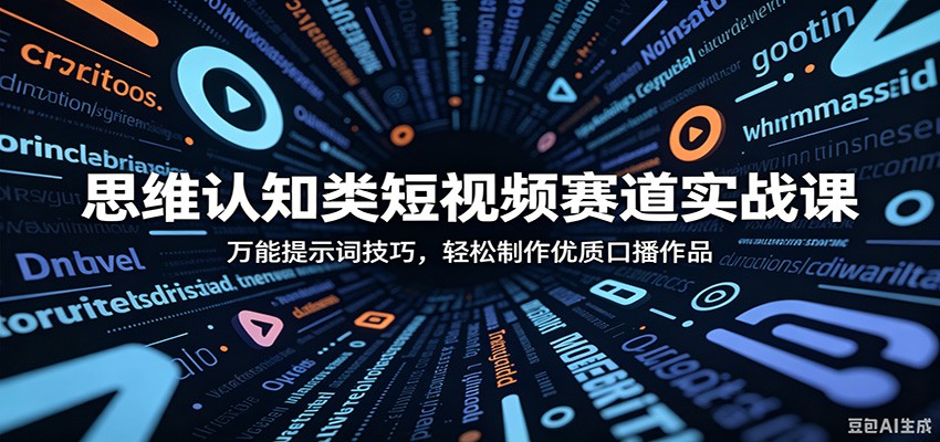 思维认知类短视频赛道实战课:万能提示词技巧,轻松制作优质口播作品-九九网创