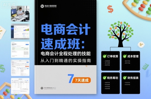 电商会计速成班，电商会计全程处理的技能-九九网创