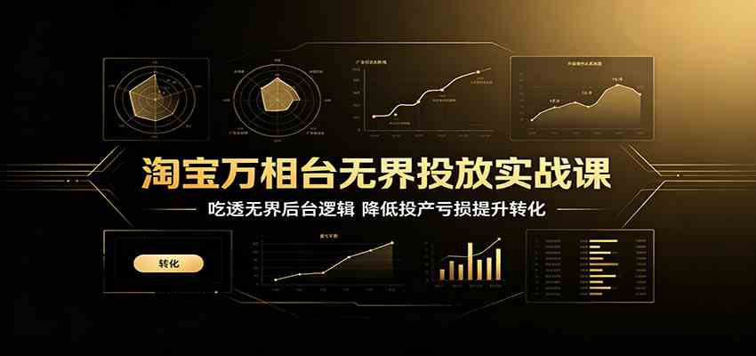 淘宝万相台无界投放实战课：吃透无界后台逻辑，降低投产亏损提升转化-九九网创