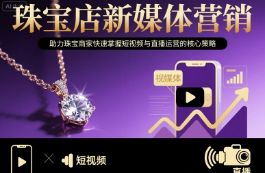 珠宝店新媒体营销，助力珠宝商家快速掌握短视频与直播运营的核心策略-九九网创