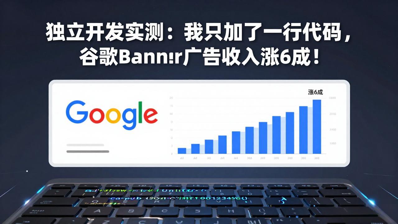 付费文章：独立开发实测：我只加了一行代码，谷歌Banner广告收入涨6成！-九九网创