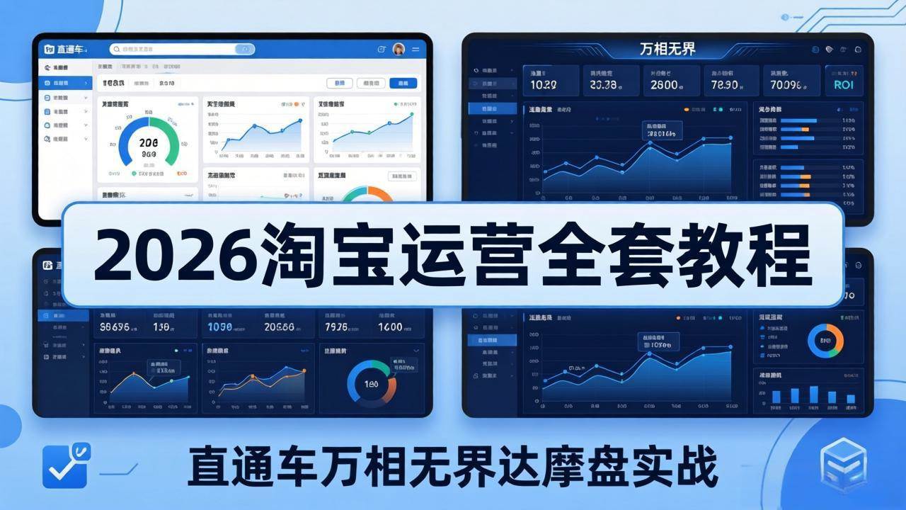 （19288期）2026淘宝运营全套教程(更新7月)，直通车万相无界达摩盘实战，从基础到进阶提升流量转化-九九网创