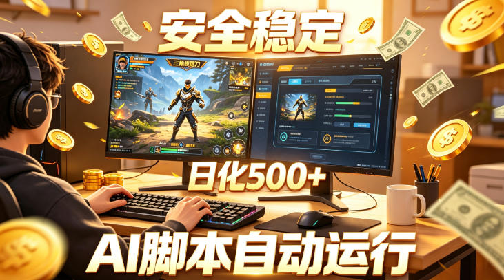 三角洲全自动挂G项目，AI脚本躺賺，日化500+，无需手动操作【揭秘】-九九网创