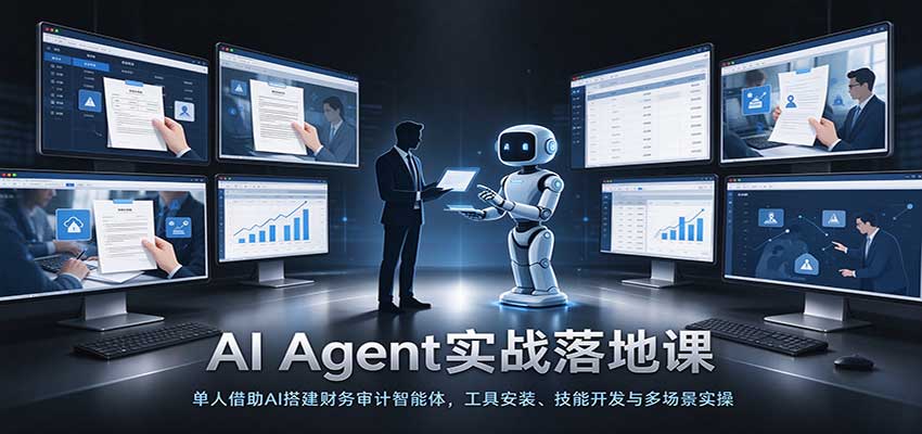 AI Agent实战落地课：单人借助AI搭建财务审计智能体，工具安装、技能开发与多场景实操-九九网创