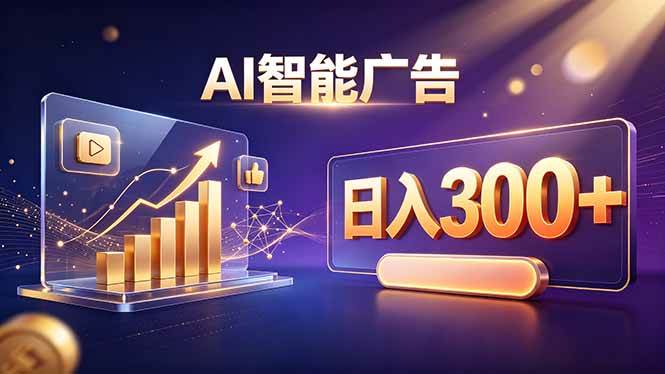（20233期）不露脸、不直播，AI 智能广告日入 300 + 是怎么做到的？-九九网创
