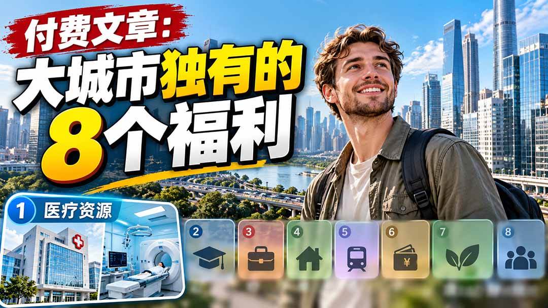 （20848期）付费文章：大城市独有的8个福利-九九网创