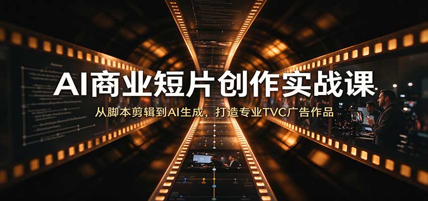 AI商业短片创作实战课：从脚本剪辑到AI生成，打造专业TVC广告作品-九九网创