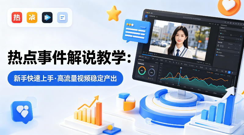 某大V的热点事件解说教学,新手也能快速上手,稳定产出高流量解说视频-九九网创