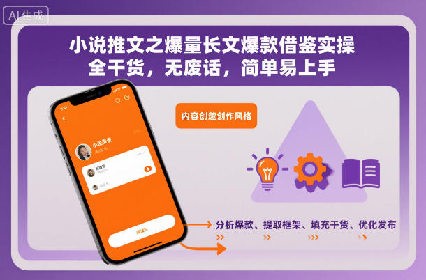 小说推文之爆量长文爆款借鉴实操，全干货，无废话，简单易上手-九九网创