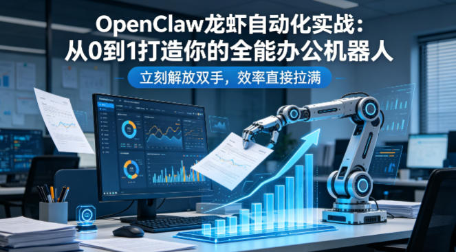 OpenClaw龙虾自动化实战:从0到1打造你的全能办公机器人,立刻解放双手,效率直接拉满-九九网创