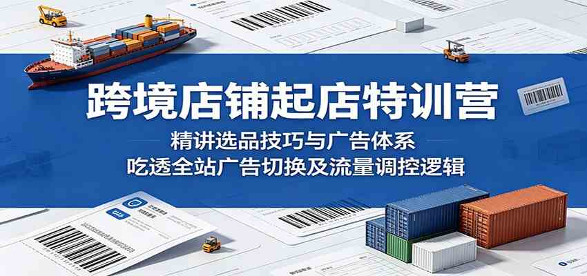 跨境店铺起店特训营:精讲选品技巧与广告体系,吃透全站广告切换及流量调控逻辑-九九网创