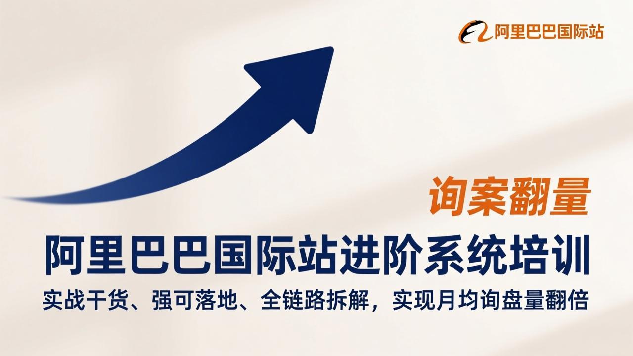 阿里巴巴国际站进阶系统培训，实战干货、强可落地、全链路拆解，实现月均询盘量翻倍-九九网创