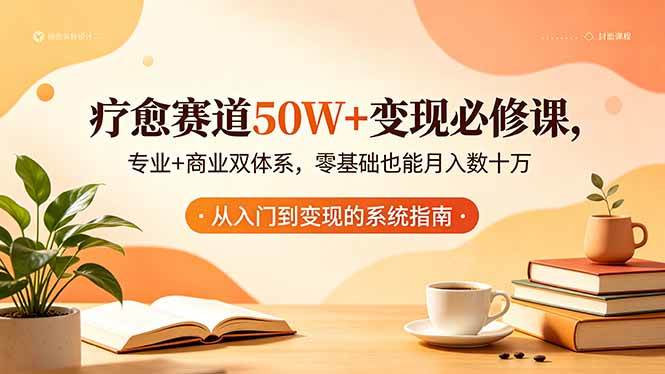 （18523期）疗愈赛道50W+变现必修课，专业+商业双体系，零基础也能月入数十万-九九网创